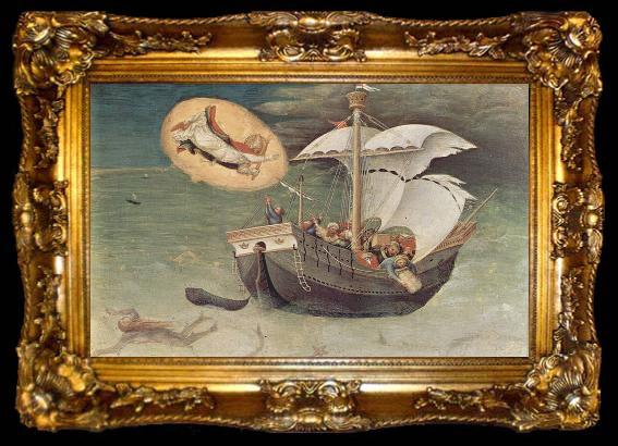 framed  Gentile da Fabriano Quaratesi-Polyptychon, funf Predellatafeln mit Szenen aus dem Leben des Hl. Nikolaus von Bari, ta009-2